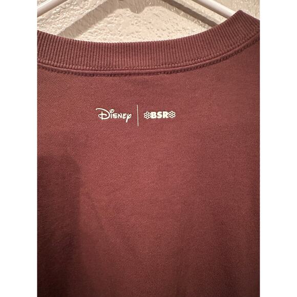NWT Disney BDR Samii Ryan Mulan Tonal Brown Appliqué Icons Crewneck Sweatshirt L - Picture 7 of 8